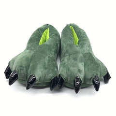 Men's Dino Claw Slippers With Fleece Indoor Warmth