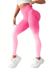 Gradient High Stretch Seamless Yoga Leggings Fitness Pants