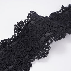 Lace Elastic Belt Women Decor Skirt Shirt Stretch Wide Waist Buckle Waist Belt