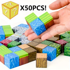 50 100pcs Magnetic Building Blocks Set for Boys Girls Cube Building Toys