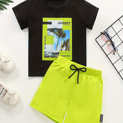 Boys Journey Graphic Tee & Drawstring Shorts Set