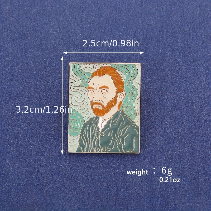 Classic Colorful Painting Brooch Clothing Pin Jewelry Art Craft