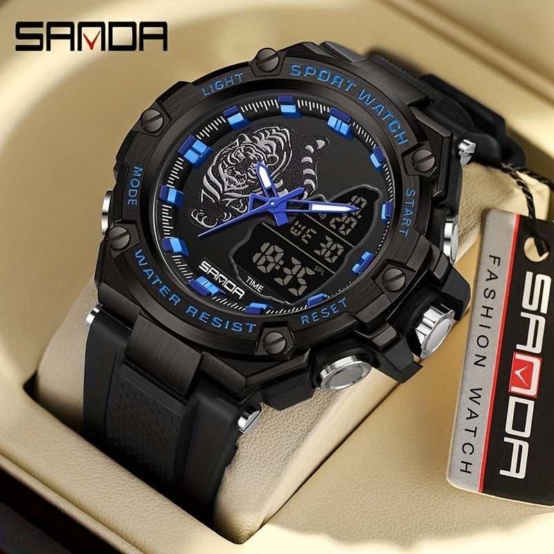 SANDA Waterproof Men Watch Night Glow Diving Watch