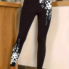 Women's Plus Floral Print High Rise Leggings