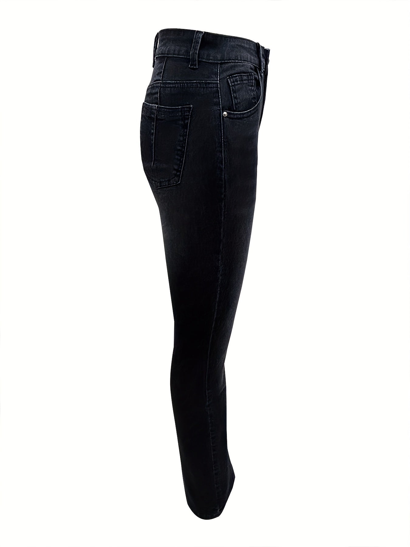 High Waist Medium Stretch Boot Cut Jeans Retro Vintage Bell Bottoms