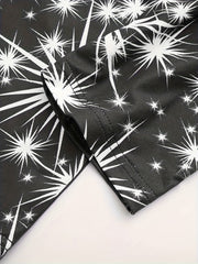 Starry Print High Waist Leggings Slim Fit Summer Leggings