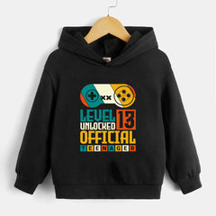 Gamepad Print Boys Casual Hoodie for Spring Fall