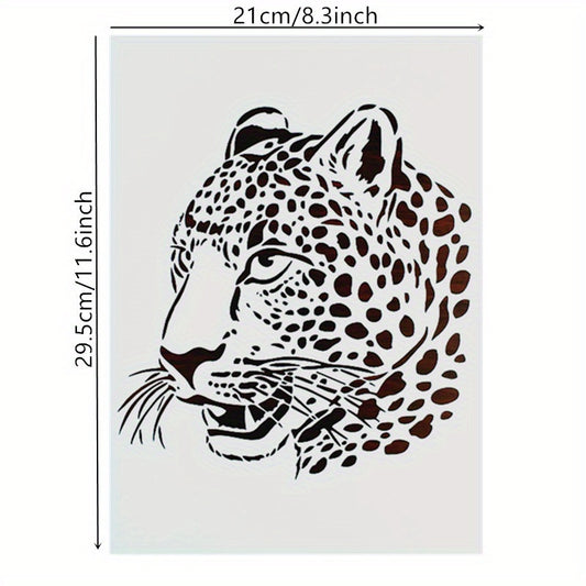 Leopard Pattern Plastic Stencil for Craft Project