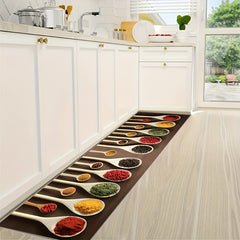 Boho Anti Fatigue Kitchen Rugs - Absorbent Non Slip Stain Resistant