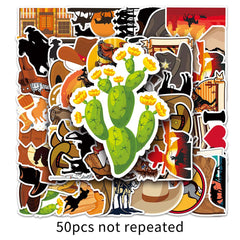 50pcs Western Cowboy Stickers for Motorcycles Laptops DIY Projects