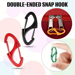 10pcs Mini Spring Keychain Buckles Camping Hiking Tools