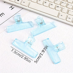 Transparent Long Tail Clip Stationery Acrylic Storage Clip