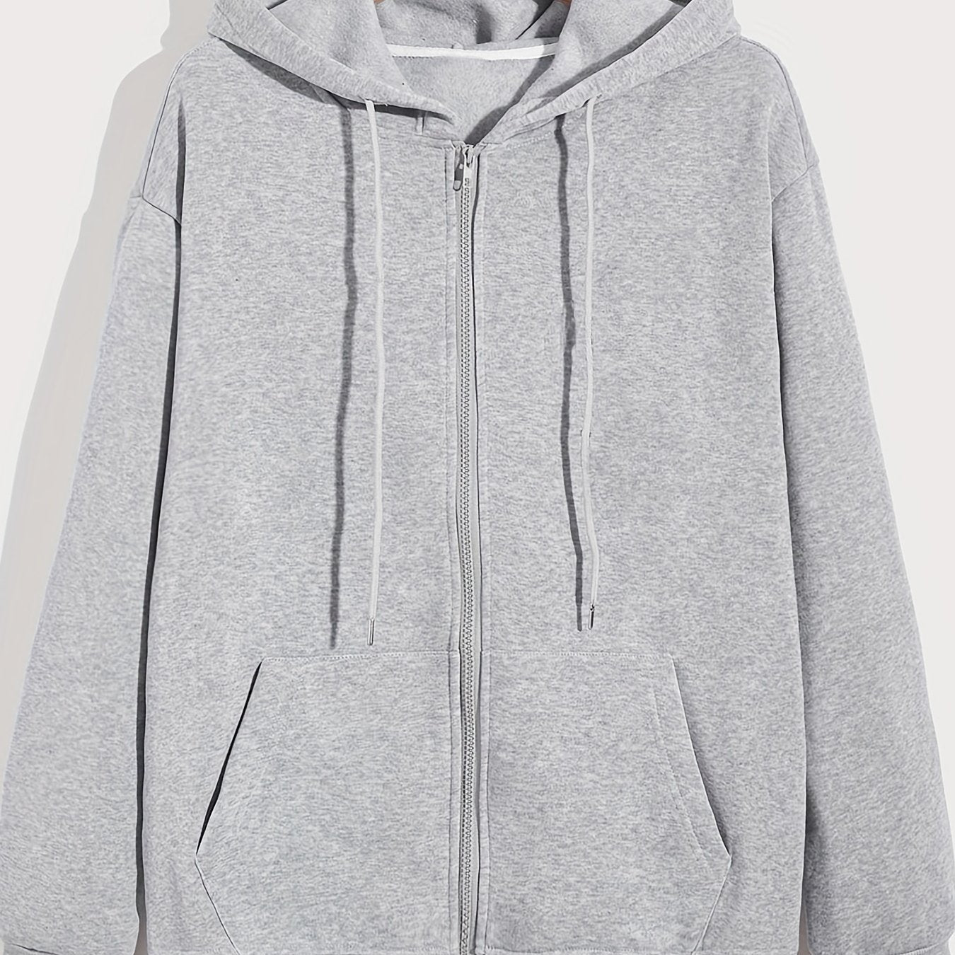 Drawstring Hoodie Zip Up Sweatshirt