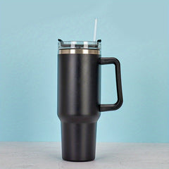 40oz Straw Tumbler With Handle Vacuum Flask Double Wall Stainless Steel Cup