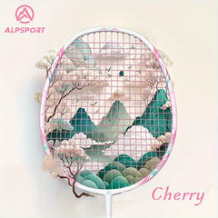 ALPSPORT 1pc Carbon Fiber Badminton Racket Cherry 100 T800 Strings