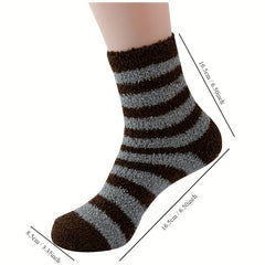 5 Pairs Winter Coral Velvet Socks Thickened Floor Sleeping Socks