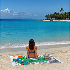 Dino Skateboard Sand Towel, Lightweight Quick Dry & Absorbent