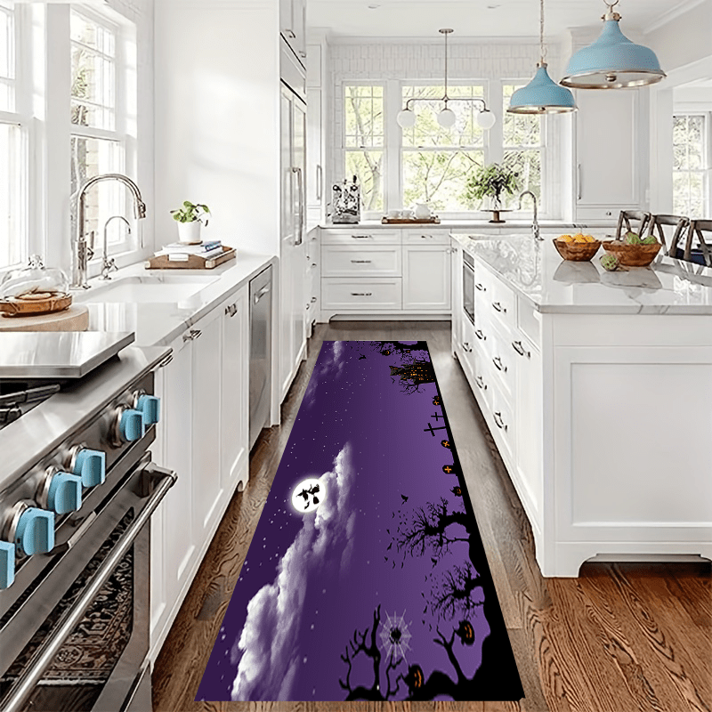 Halloween Pumpkin Runner Rug Soft Anti-fouling Kitchen Mat