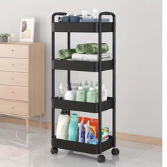 4-Tier Movable Storage Rack Snack Storage Organizer