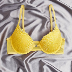 Lace Push Up Bra and Front Buckle Bra Set