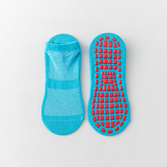 Non Slip Yoga Socks with Grip - Low Cut Breathable Pilates Barre Socks