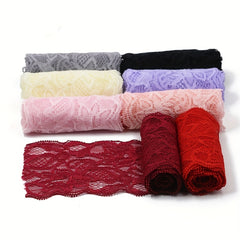 2m Embroidered Elastic Lace Fabric Ribbon Garment Decoration