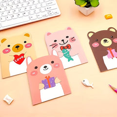 4pcs Cartoon Bear Notebooks Cute Notepads for Students