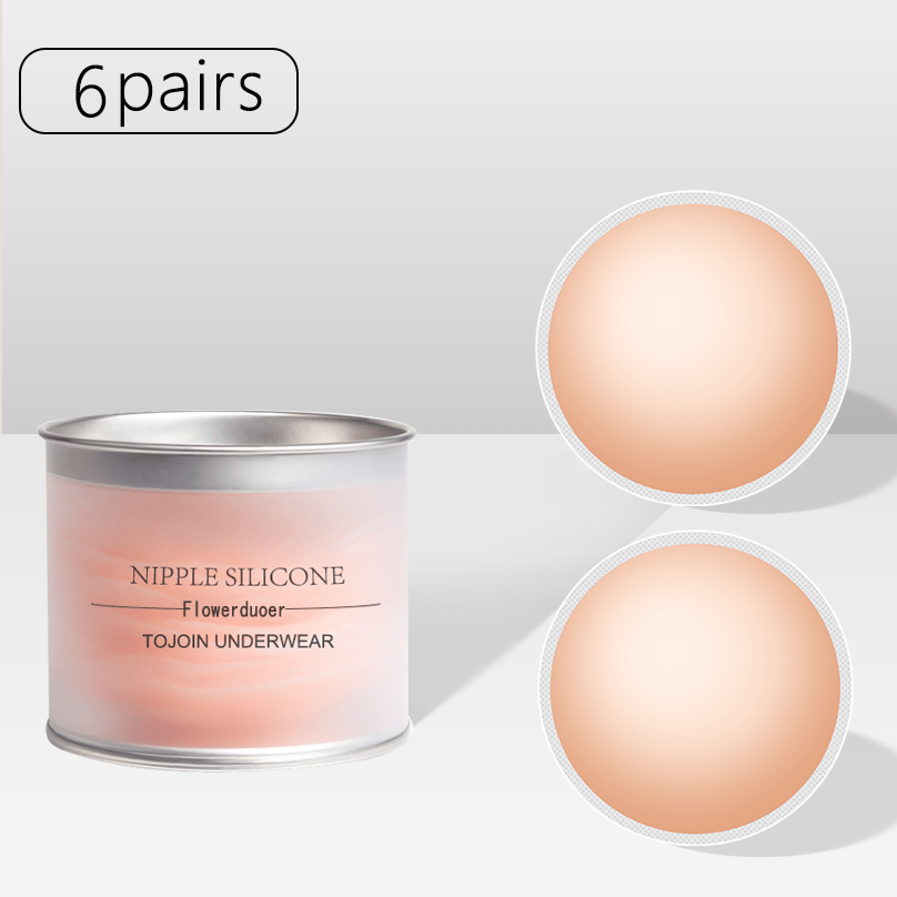 6 Pairs Anti-Convex Point Nipple Stickers Waterproof Thin Silicone Self-Adhesive