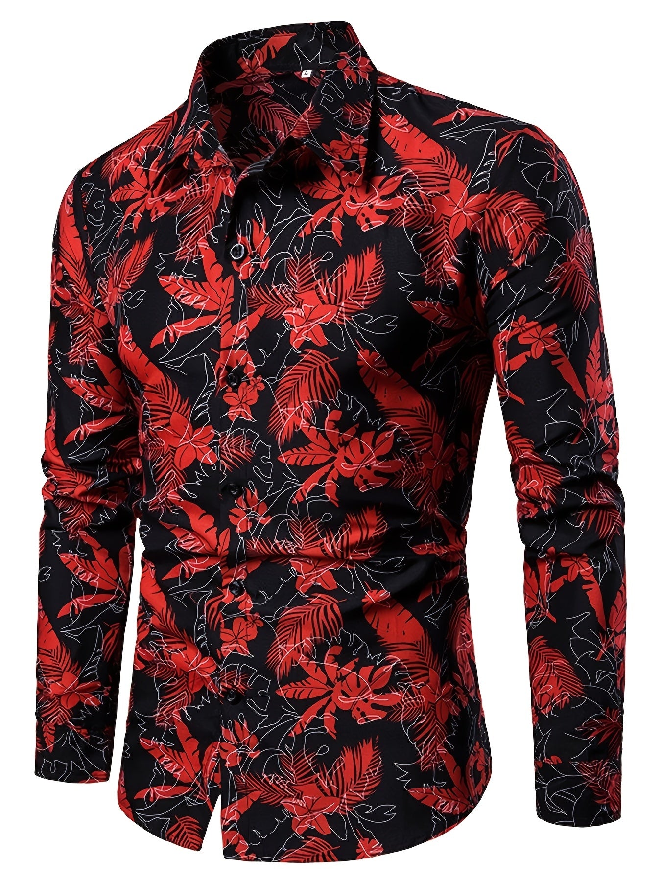Men's Casual Slim Fit All Over Print Shirt