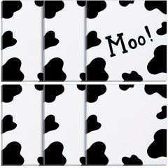 2 Packs Cow Print Sticky Note Pads Self-Adhesive Memo Pads for School