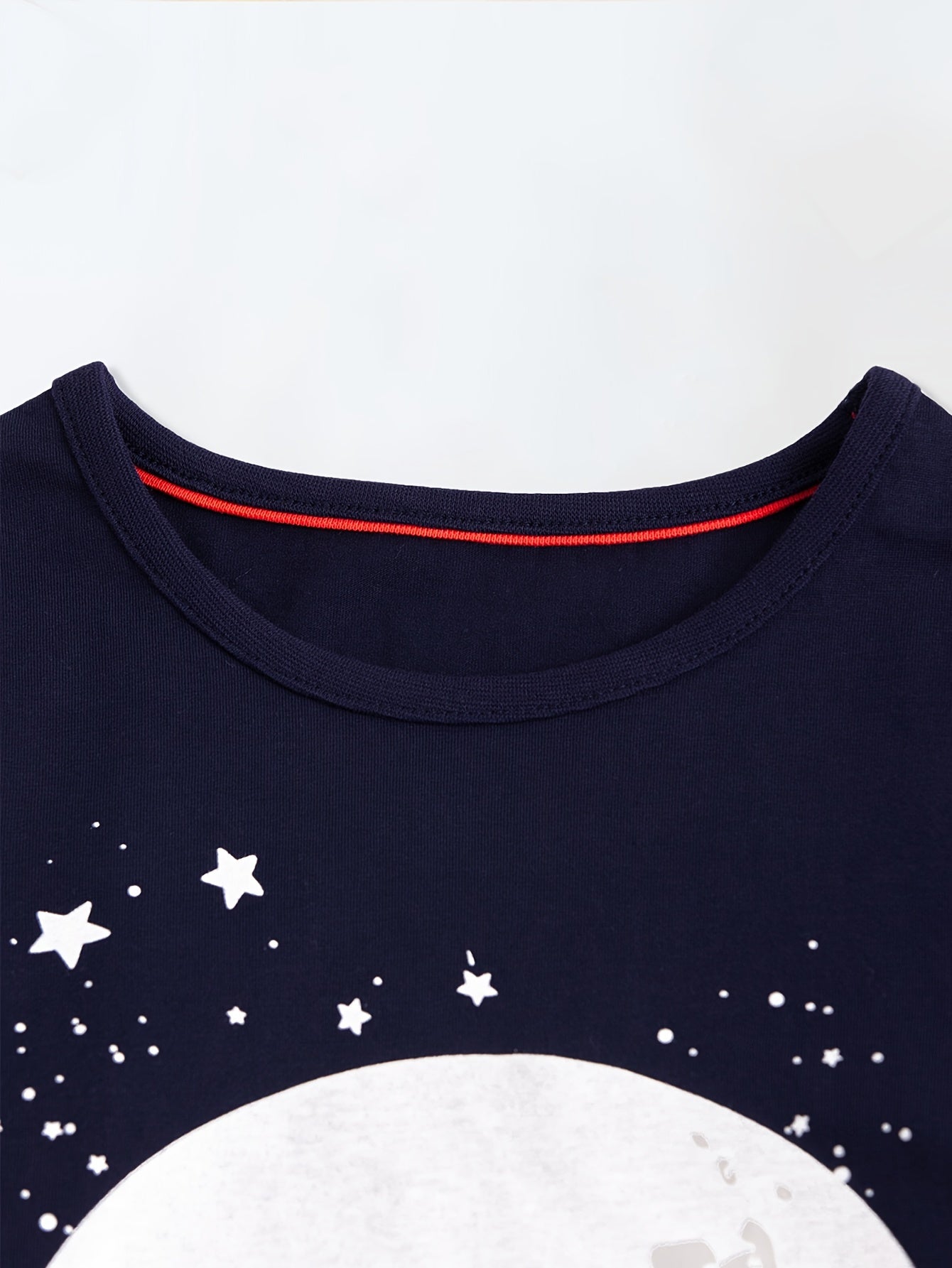 Christmas Sleigh Print Boy's Xmas T shirt Kids Long Striped Sleeve