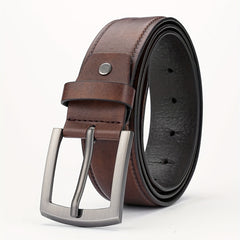 PU Striped Belt Accessory w/ Alloy Buckle for Men