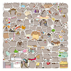 100pcs Funny Cat Stickers - Waterproof Stickers for Water Bottle Laptop