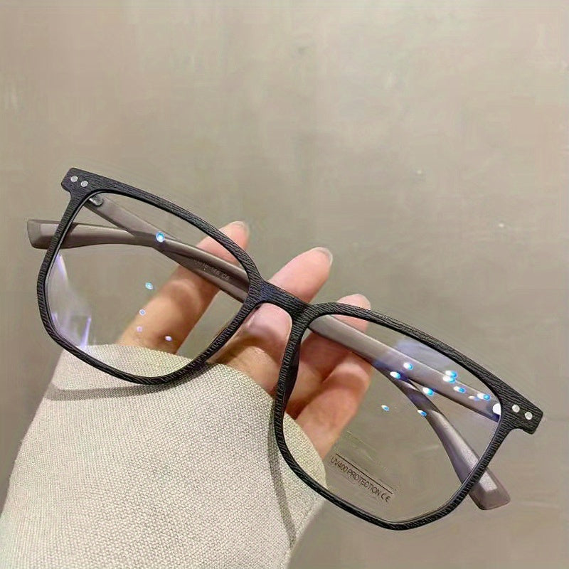 Men's Wooden Frame Glasses Retro Anti Light Reading Casual Eyeglasses