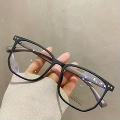 Men's Wooden Frame Glasses Retro Anti Light Reading Casual Eyeglasses