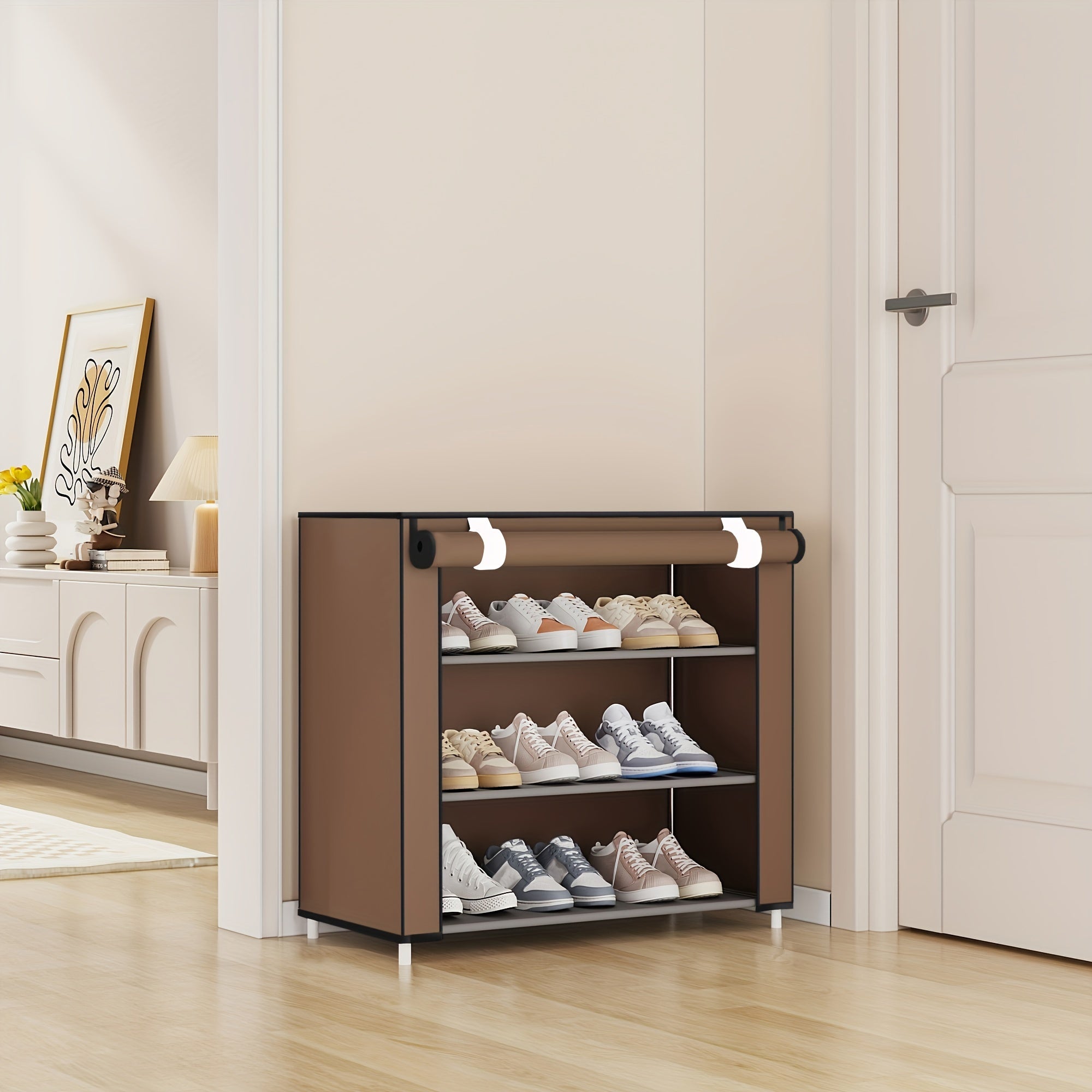 Dustproof Shoe Cabinet with Large Capacity Shoe Rack