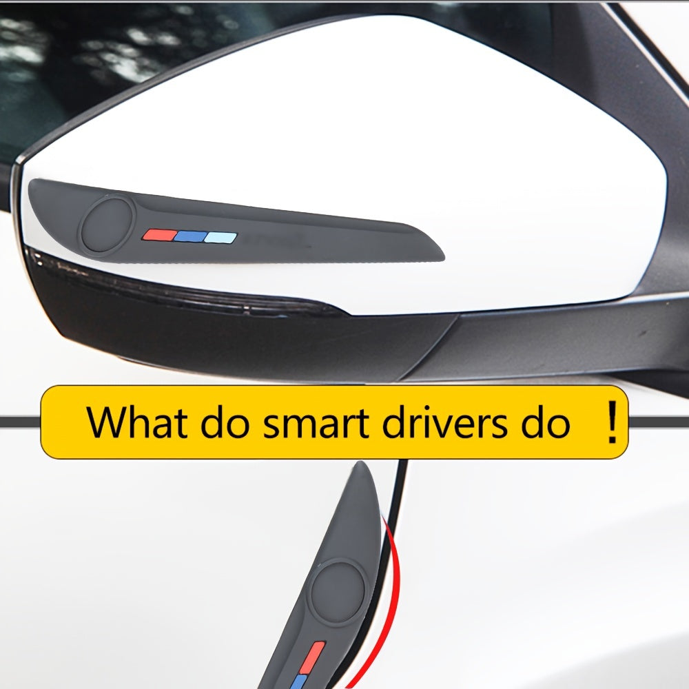 2pcs Car Door Edge Protector Rear View Mirror Anti Collision Stickers