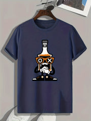 Funny Cartoon Print Men's Graphic T shirt Casual Comfy Tees For Summer