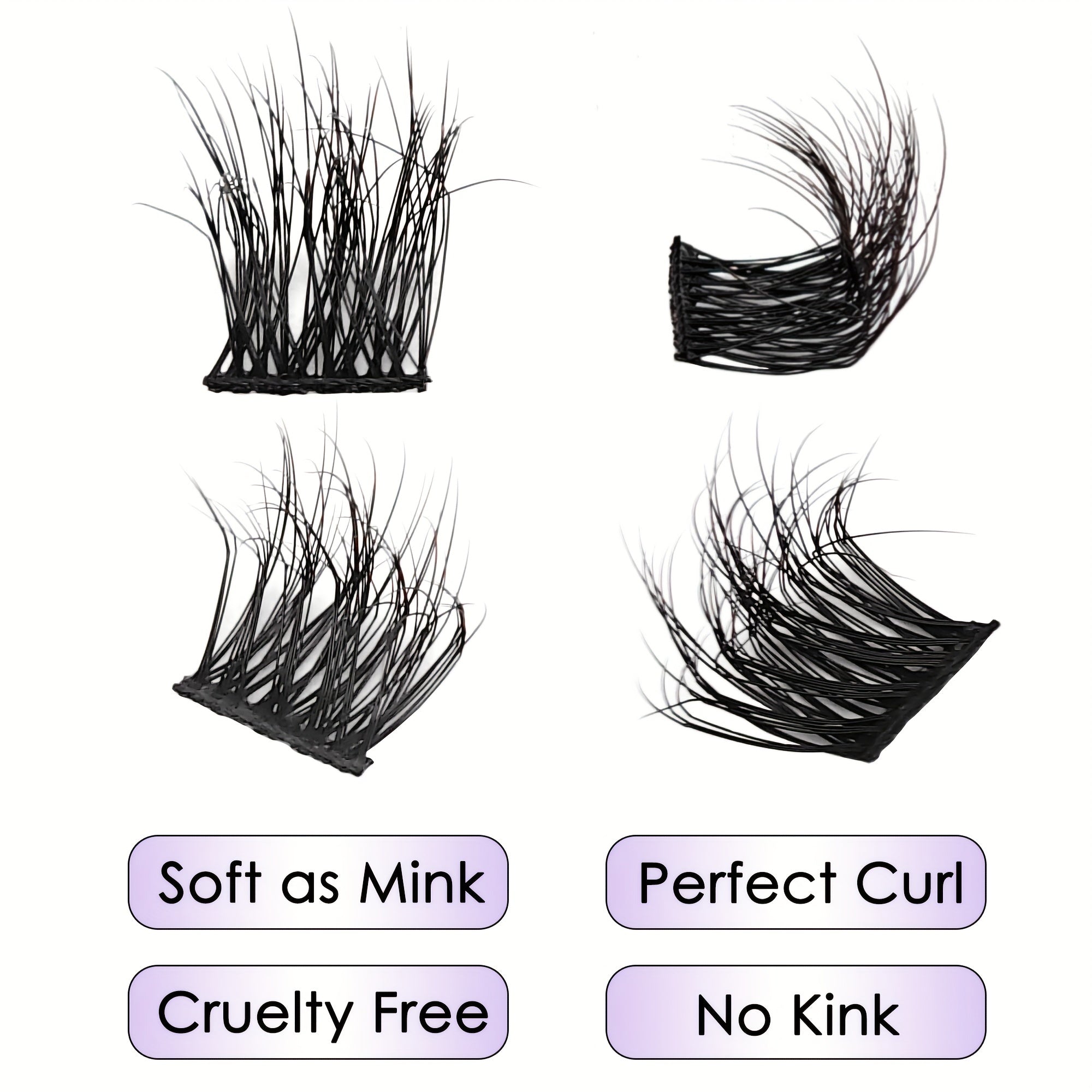 144pcs Cluster Lashes Mix 0.07mm D Curl DIY Kit
