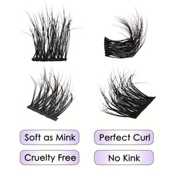 144pcs Cluster Lashes Mix 0.07mm D Curl DIY Kit