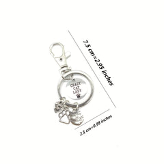 Cute Kitty Paw Charm Key Chain Stainless Steel Keychain Bag Pendant
