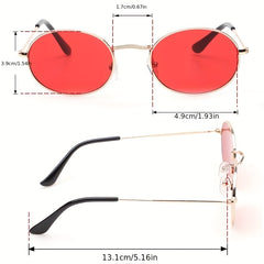 Steampunk Oval Metal Frame Sunglasses Vintage Style UV400