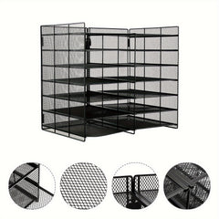 Bilateral Grid Desktop Document Organizer 12 Tray Paper Sorter Home & Office