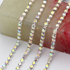 12 Claws Rhinestone Chain for DIY Nail, Shoe, Headwear - 48 Inches