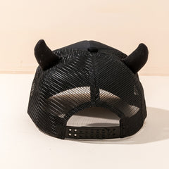 Hip Hop Horn Mesh Trucker Cap for Couples