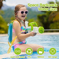 Gibbs TPU Backpack Water Gun Summer Space & Dinosaur Theme Vibrant Mixed Colors
