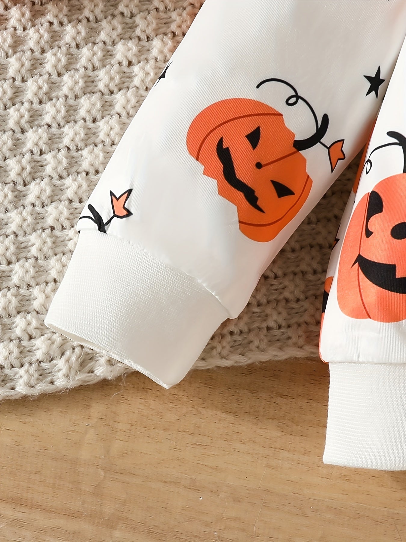 Baby Boy Pumpkin Print Halloween 2pcs Set