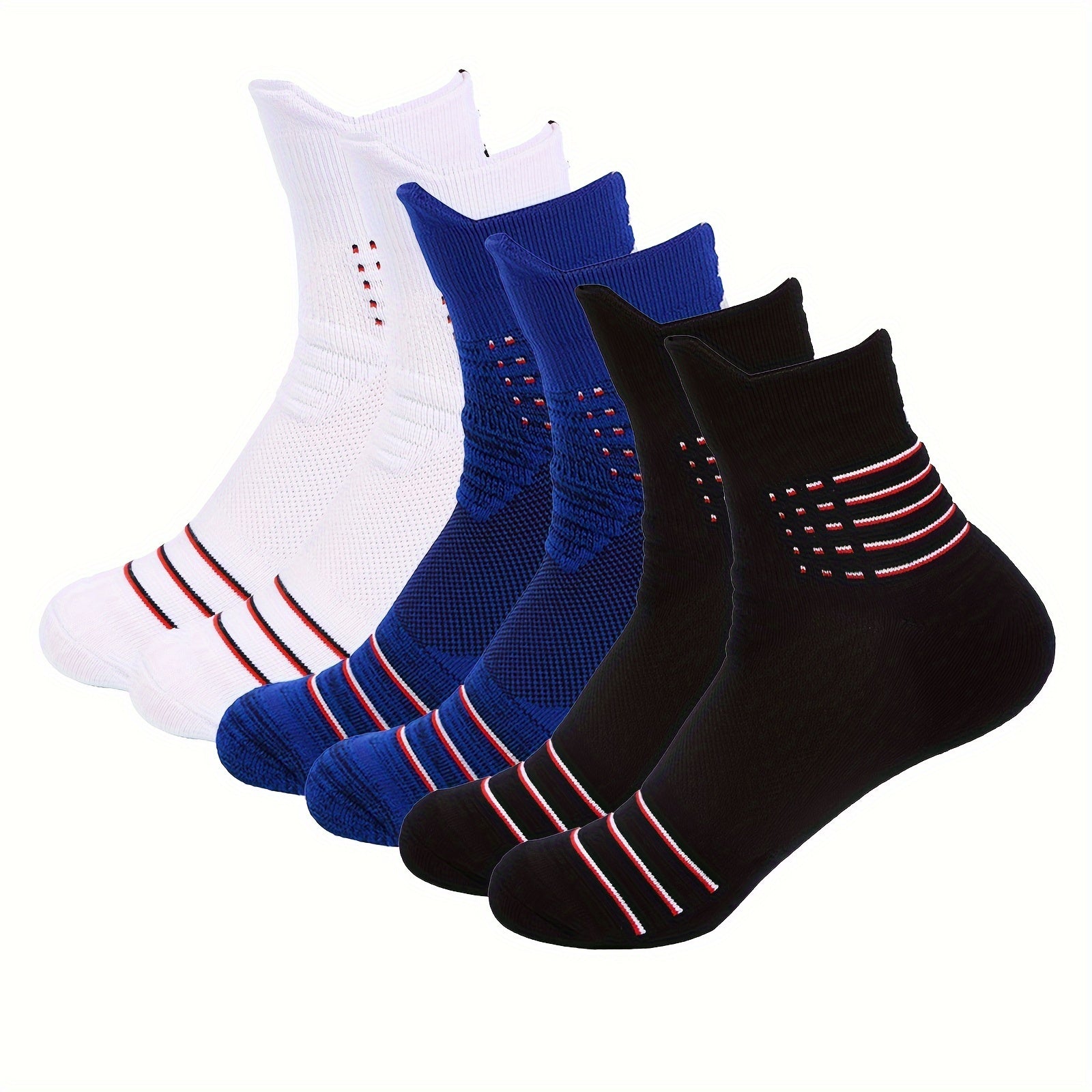 Men's Mid Crew& Ankle Sport Socks Set
