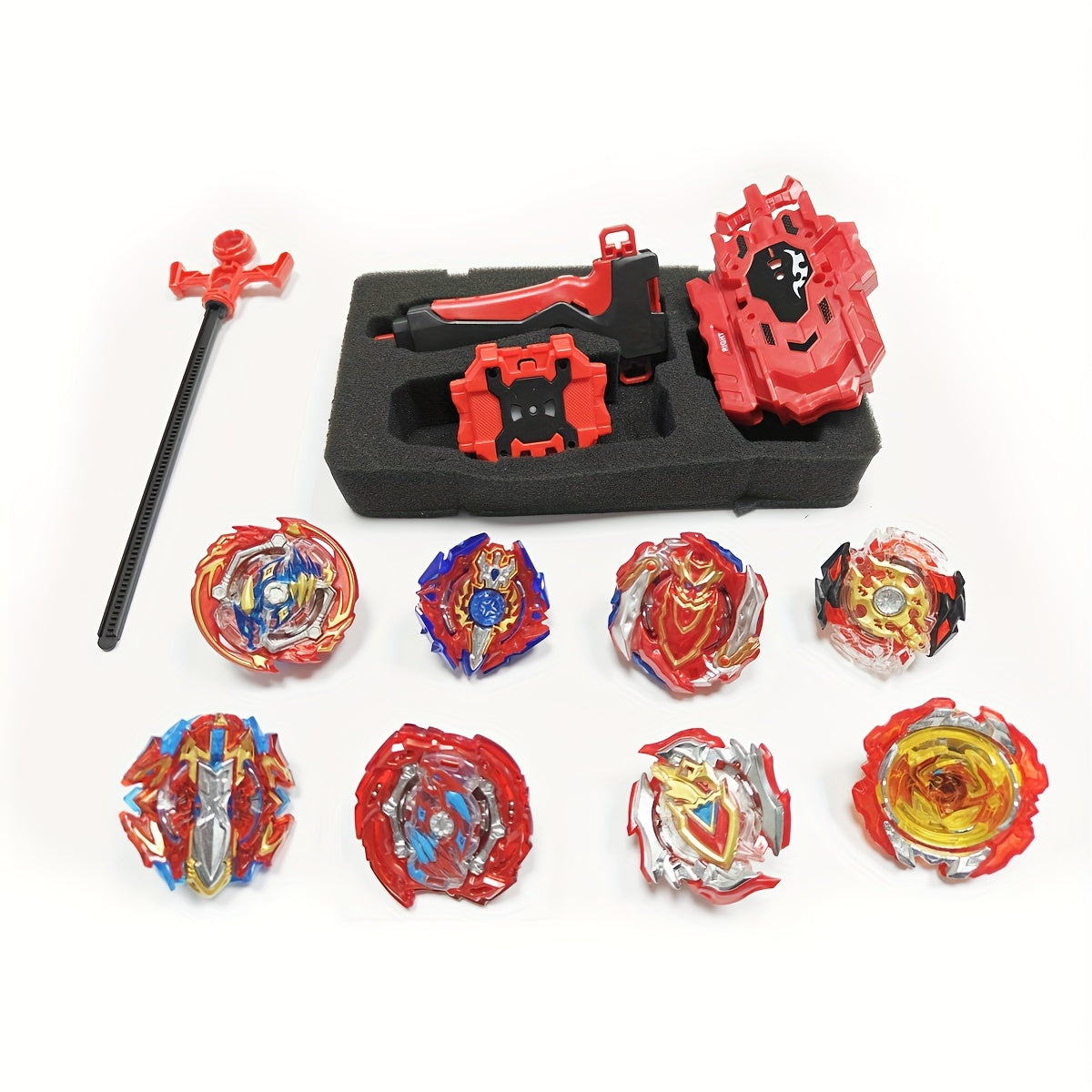 8Pcs Beyblades Toys Set with Launcher & Wire