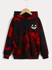 Boys Smudge Print Hoodie Pullover Top Sweatshirt